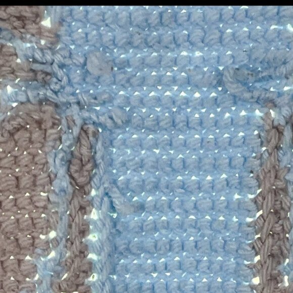 ▪️VTG▪️Folk Art OOAK Handmade Crochet Butterfly Throw Twin Bed Festival Blanket - Picture 7 of 8